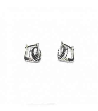 E000902 Genuine Sterling Silver Stylish Earrings Solid Hallmarked 925 Handmade